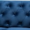Baxton Studio Emma Navy Blue Velvet Upholstered and Button Tufted Chesterfield Sofa 163-10309 - alternate 2